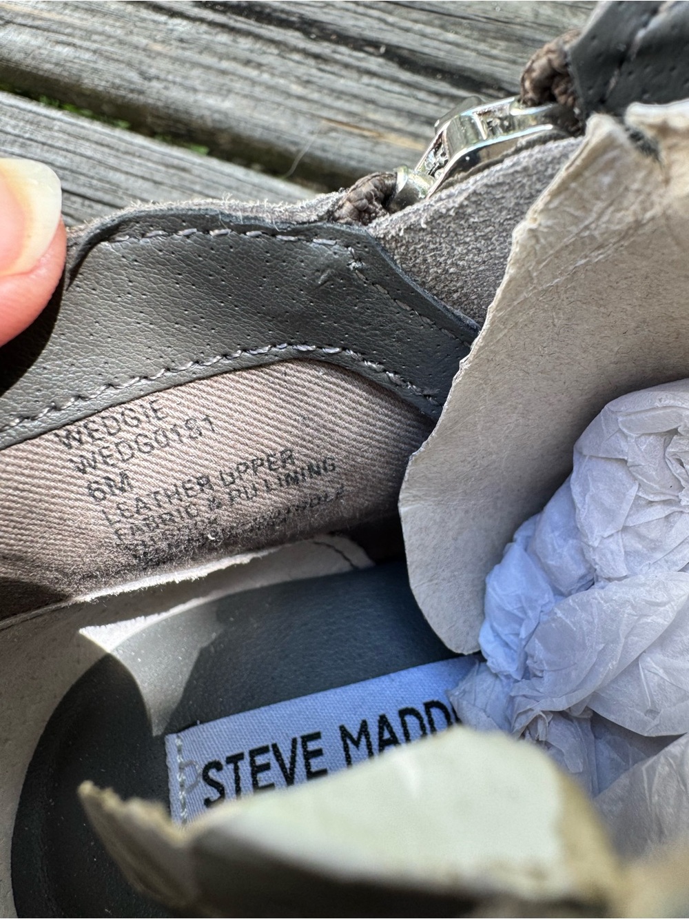 Steve Madden Taupe Suede Wedge Booties with Side Zippers - Picture 14 of 16